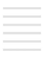 Blank sheet music with 6 medium staves per page