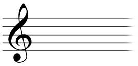 treble clef outline